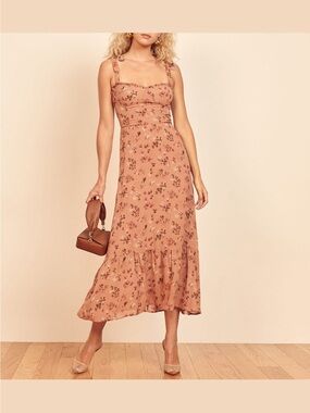Reformation Dusty Rose Floral Maxi Dress
